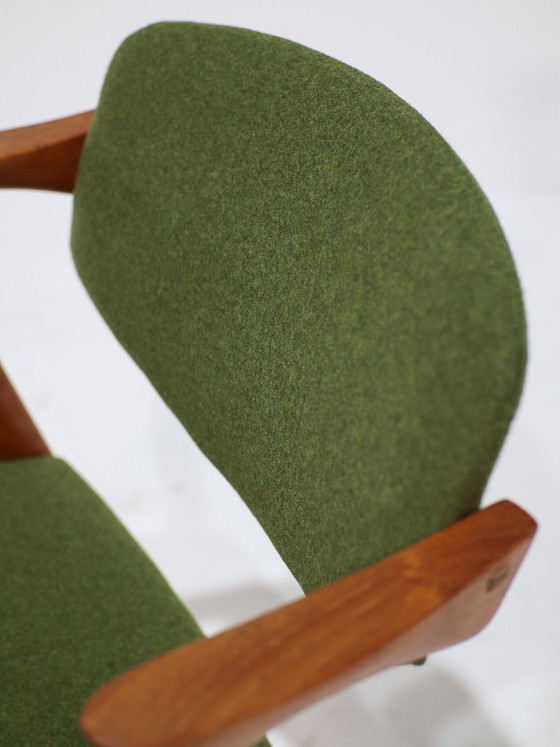 6 sedie da pranzo Kai Kristiansen modello 42, colore verde teak, anni '60. – Wood (photo 11 of 12)