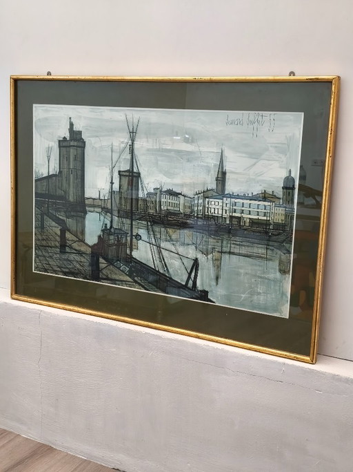 Bernard Buffet Impresión La Rochelle Ed. Galerie Garnier Braun 1960