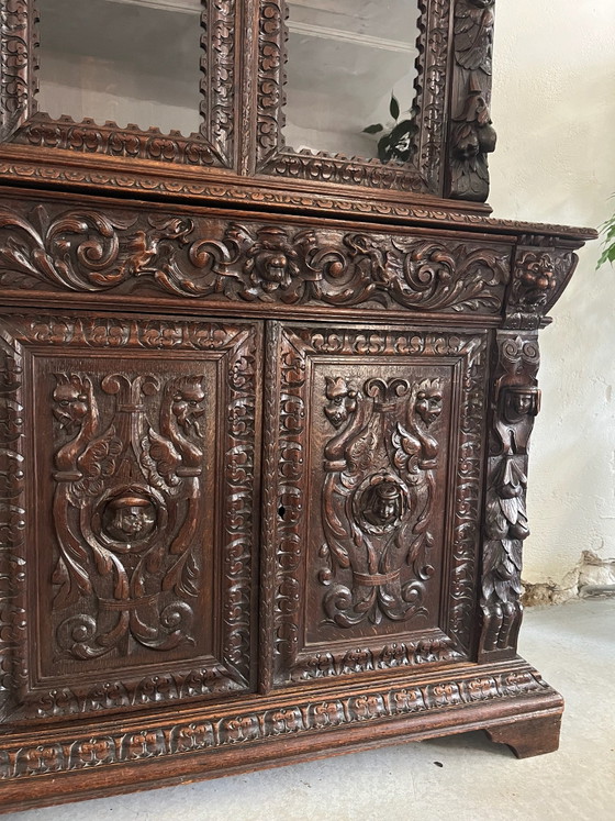 Buffet 2 corps Henri II, Bois, Marron (photo 7 sur 14)