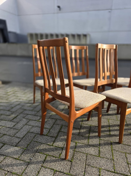 Image 1 of Set di 6 sedie danesi in teak Schionning & Elgaard – condizioni eccezionali, rivestimento originale