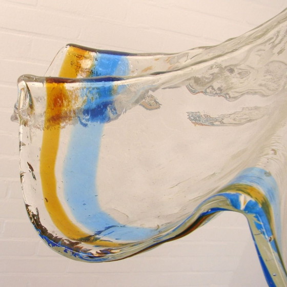 Image 1 of Lámpara colgante grande de cristal de Murano soplado a mano | Italia | Década de 1970 | Diseño de vidrio orgánico