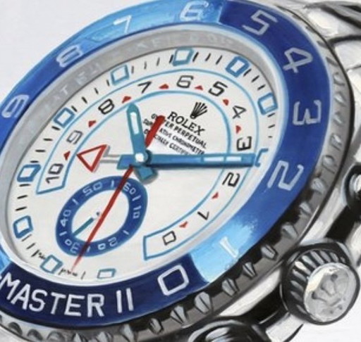 Rolex Yacht-Master II Oyster. Stampa Giclée, firmata e numerata.