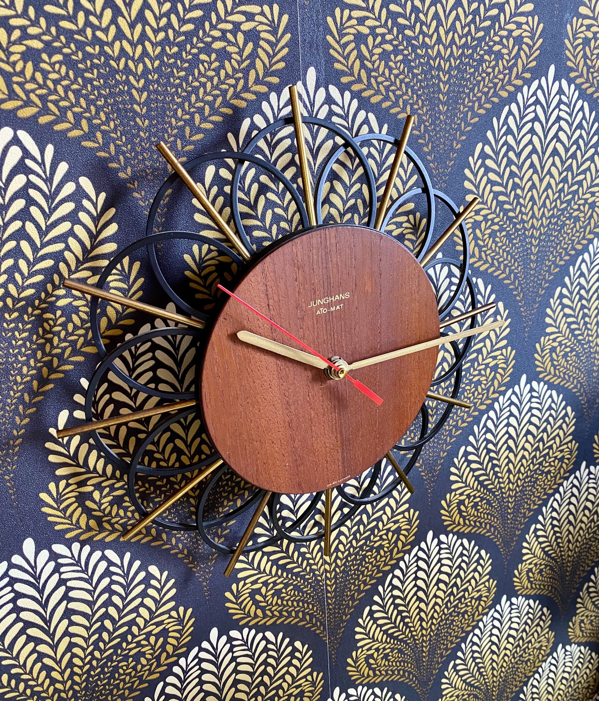 Junghans Ato Mat wall clock 60s Mid - Century | Whoppah
