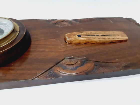 Image 1 of Vintage wandbarometer - thermometer