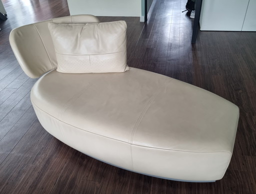 Rolf Benz leren sofa bank chaisse longue