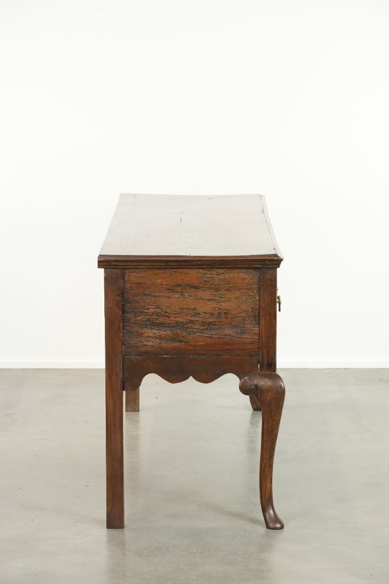 Image 1 of Antique English sideboard from the 18th century made of oak