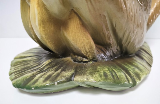 Image 1 of Keramische apenkan, beschilderd ontwerp uit de jaren 80