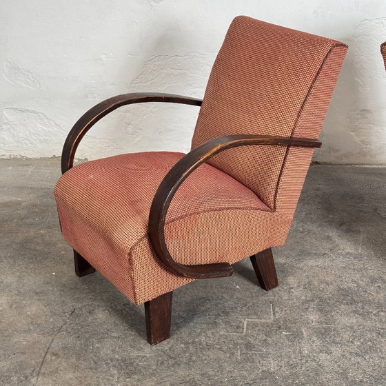 Image 1 of Coppia di poltrone Halabala H-410, anni '30 – Art Déco cecoslovacco
