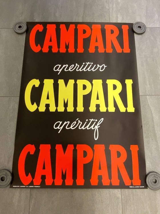 Image 1 of  Anonimo, c.a. 1959 - CAMPARI CAMPARI CAMPARI - Affiche vintage originale