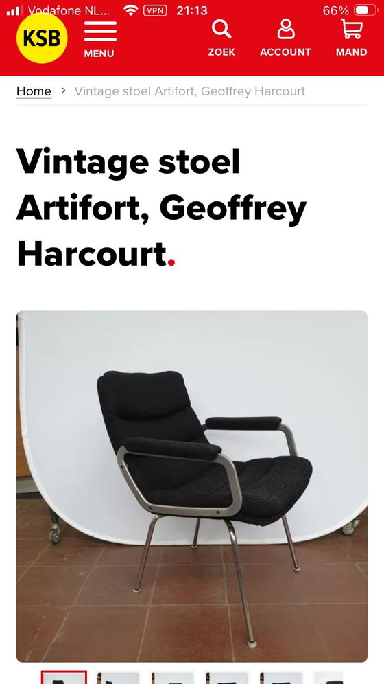 Image 1 of Silla Artifort azul