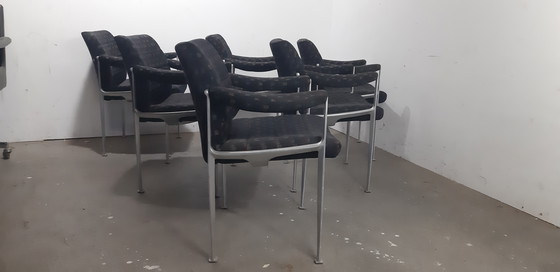 Image 1 of Ensemble de six chaises Bauhaus conçues par Miller Borgsen pour Röder and Sons, années 1960