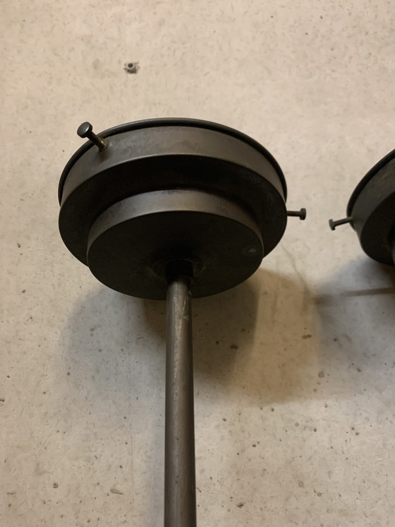 Image 1 of Lampada a sospensione originale vintage in rame rosso e vetro