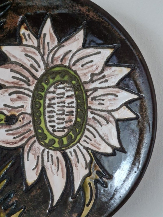 Image 1 of Piatto da parete.Decorazione floreale.Ruscha.Germania