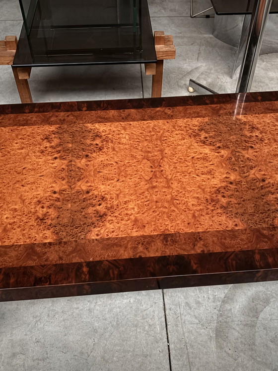 Image 1 of 1970s France burll wood coffee table