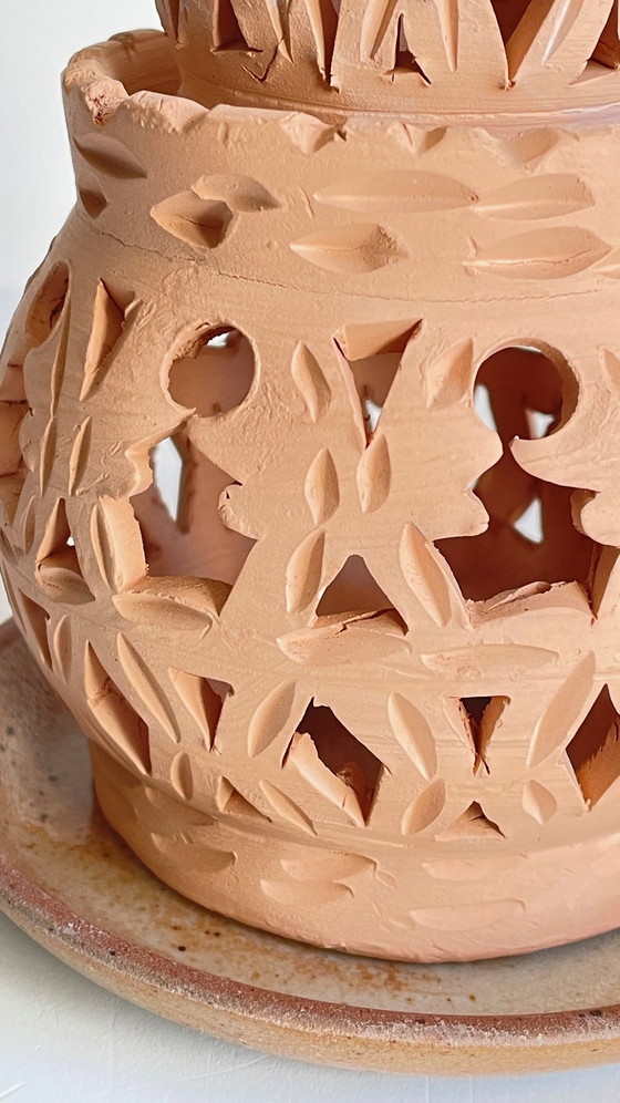 Image 1 of Candelabro de terracota hecho a mano
