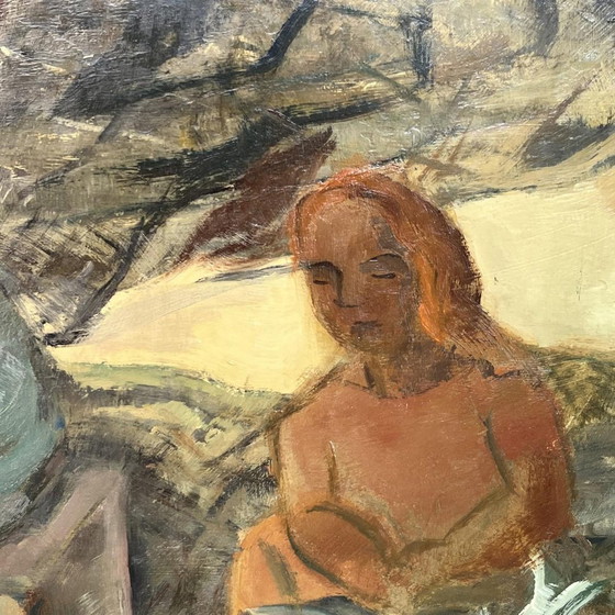 Flory Roland, Retour de Pêche, Huile sur Panneau, 1945 – Peintures et dessins (photo 6 of 16)