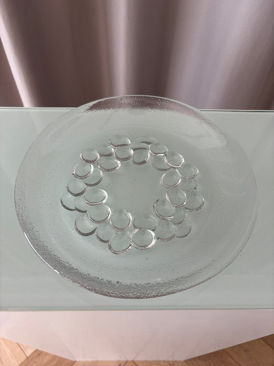 Vintage Pressed Glass Serving Plate – Bubble Wreath Design – kosta boda, Crockery (photo 2 of 5)
