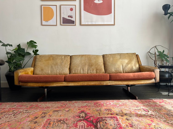 Sofá Mid-Century Fredrik A. Kayser Modelo 807 – Sofás de 3 plazas, Textile, Wood (photo 4 of 20)