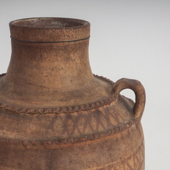 Primitive Terracotta Vessel With Hand-Painted Geometric Details – Vases, Ceramic (photo 11 of 12)