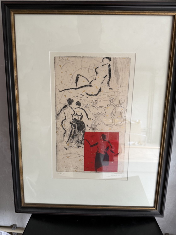 Image 1 of Set of 2 Etchings by Deok Sung Kang