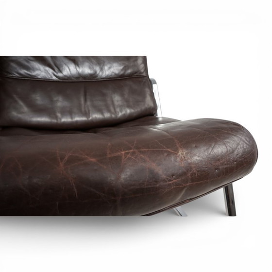 Image 1 of Set di 2 poltrone Drabert in pelle marrone di Gerd Lange, 1970