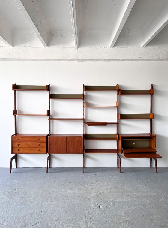 Image 1 of Mid-Century Scandinavian Teak Modular Wall Unit “Ergo” by John Texmon, Norway, 1960s