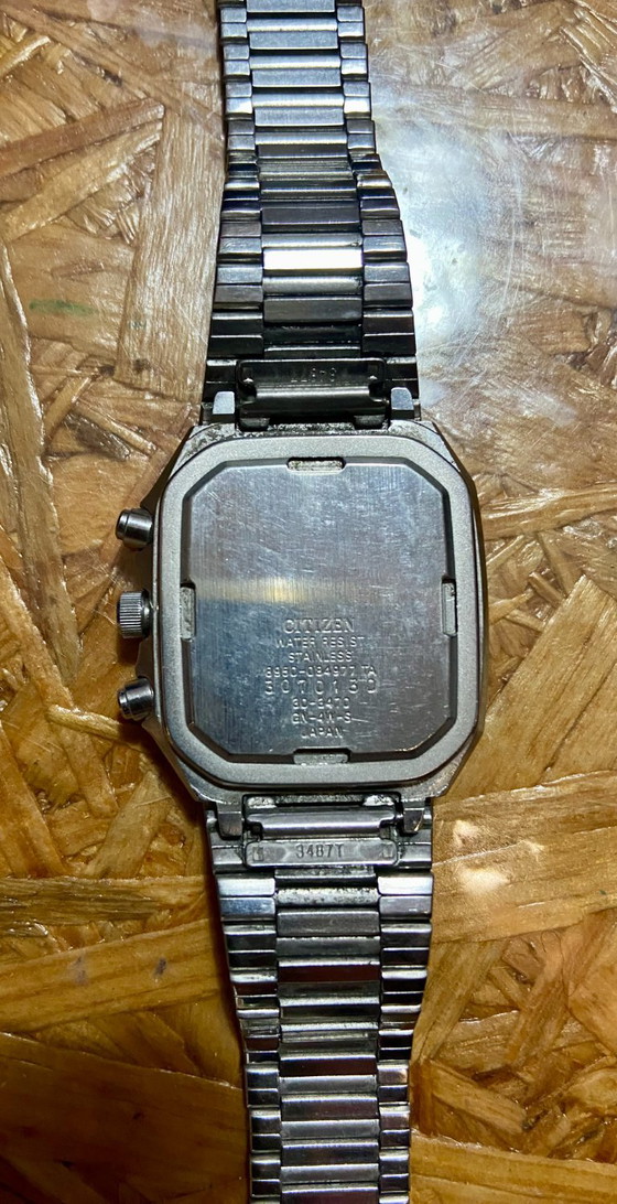 Orologio da uomo vintage: Citizen Ana-Digi (con scontrino originale del 1984), Oggetti decorativi, Metallo (foto 4 di 6)