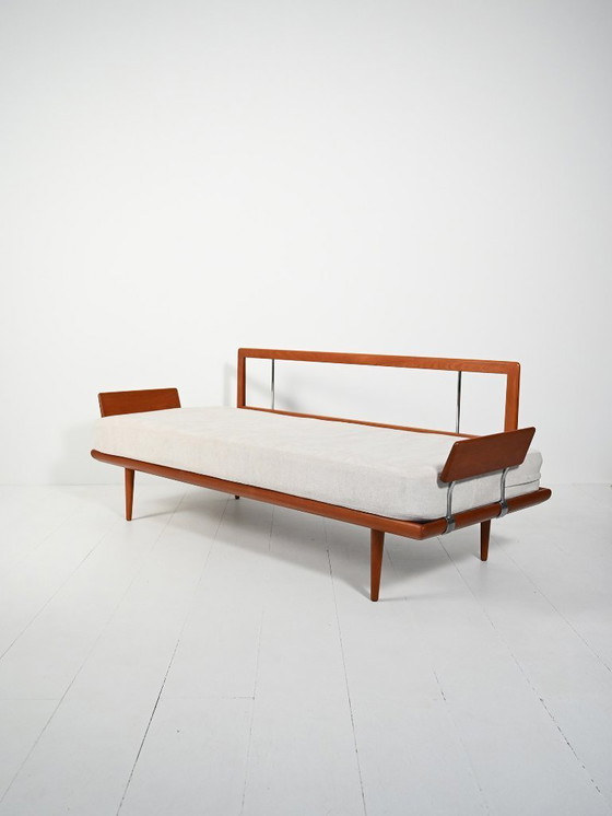 Image 1 of Teakhouten bank "Minerva" met armleuningen van France & Søn