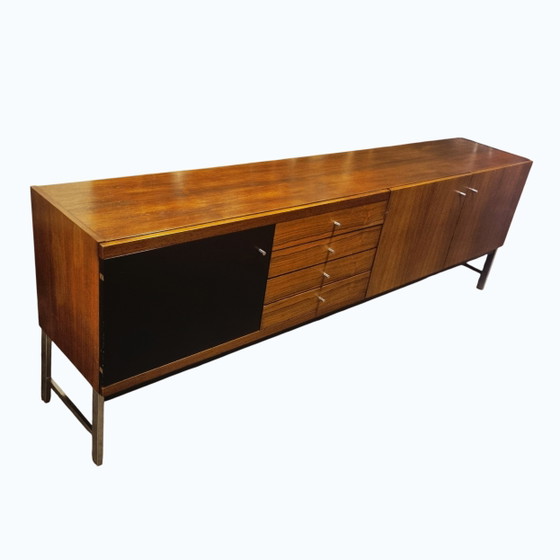 Fristho Dressoir Palissander, Zwart En Chroom, Model BDR-250, 1960 – Chrome, Metal, Vintage (photo 14 of 14)