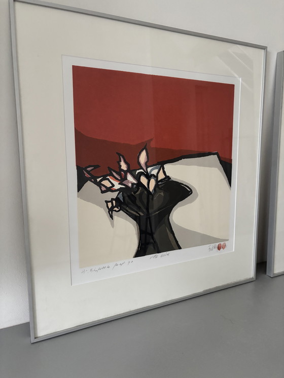 Image 1 of Fon Klement | Set di 2 serigrafie originali – Firmate a mano e incorniciate