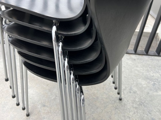 Image 1 of 6 sedie Fritz Hansen, Arne Jacobsen