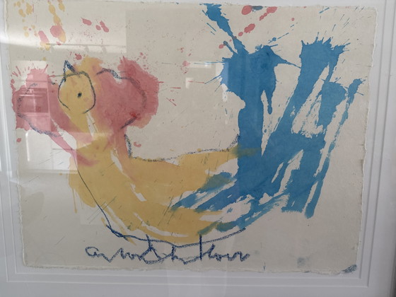 Image 1 of Anton Heyboer schilderij. Befaamde kip.