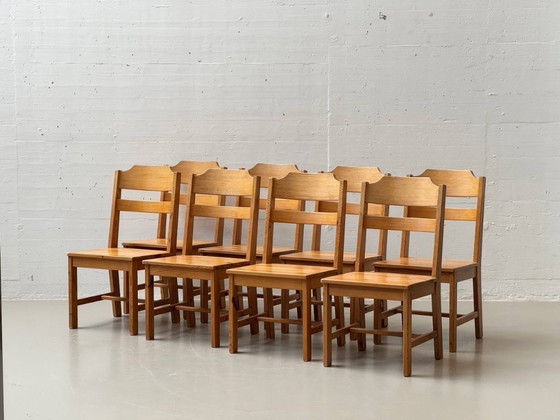 Image 1 of Set da pranzo con tavolo allungabile e 8 sedie di NC Sweden, anni '70