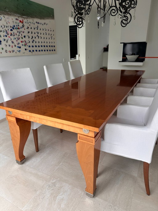 Georgetti Dining Table, 300 x 108 x 75 cm, Mensa Magna, With Six Chairs – Giorgetti, eettafels, Metal, Textile (photo 2 of 5)