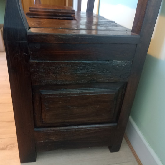 Image 1 of Einzigartige französische „Banc à Sel“ (Salzbank) aus dem 18. Jahrhundert – Eiche