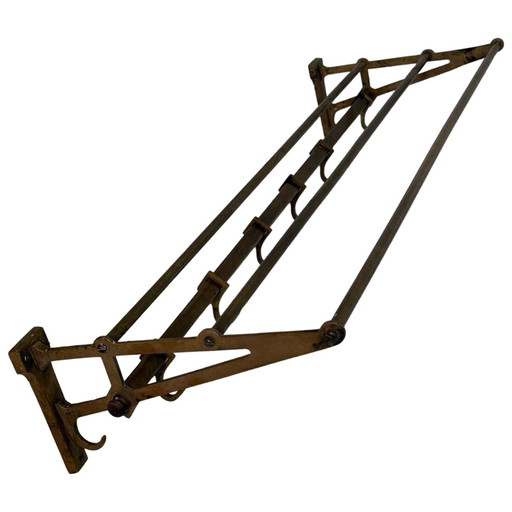 Art Deco - Appendiabiti da parete - Ottone con ganci regolabili