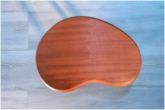 Porta piante a treppiede "a fagiolo", mogano massiccio anni '50 – Legno (photo 4 of 8)