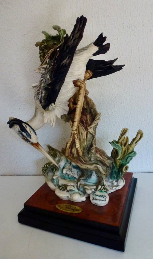 Giuseppe Armani "Ever Watchful" – Limited Edition (142/3000) – Florence 1997. – beeldhouwkunst, Porcelain, Wood