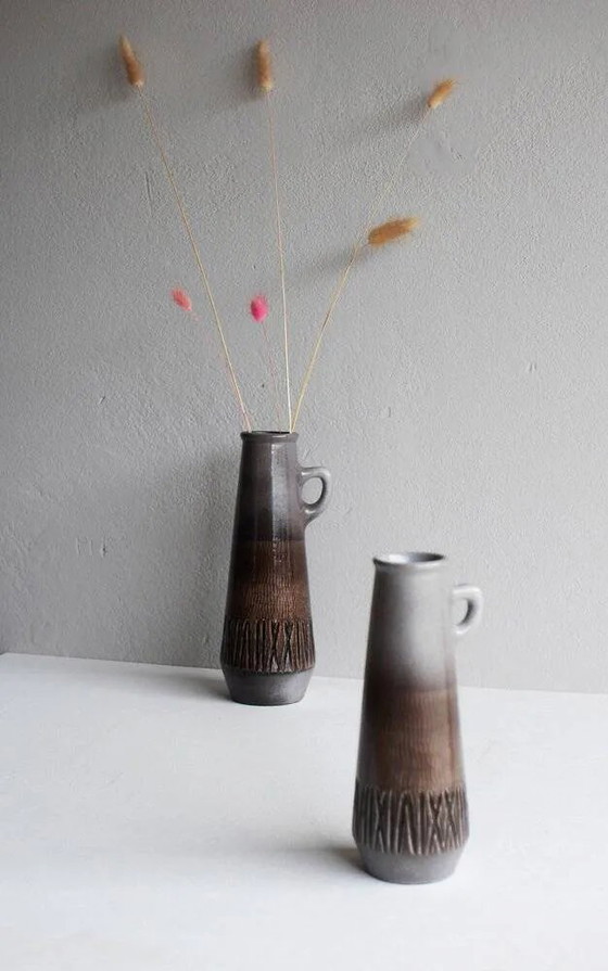 Image 1 of Mid-century modern art ceramic vases by Ingrid Atterberg for Upsala-Ekeby, 1970s, set of 2
