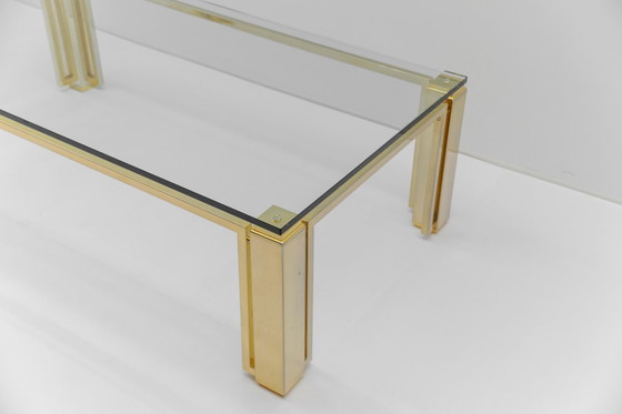 Image 1 of Square Golden Coffee Table, 1970s