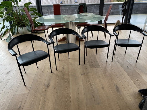 4* Fasem P40 vintage design dining chairs