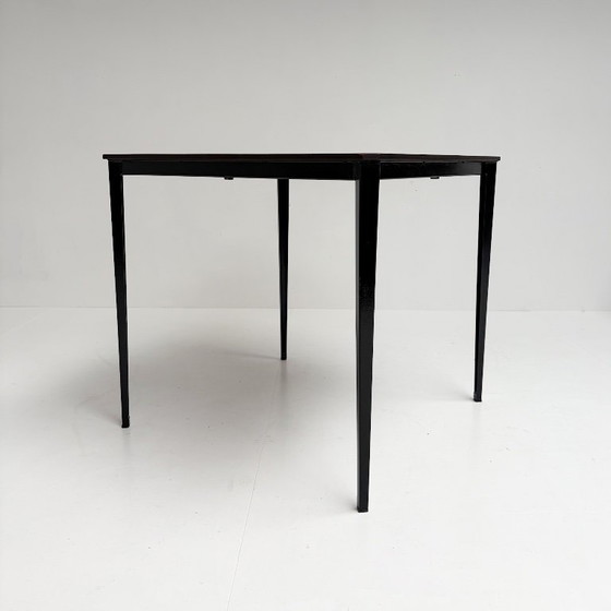 Midcentury Dining table by Wim Rietveld for Ahrend De Cirkel, 1960s – Metal, Wood (photo 5 of 14)