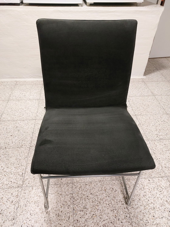 Image 1 of Sedia da pranzo Pastoe tipo penant in tessuto alcantara antracite scuro