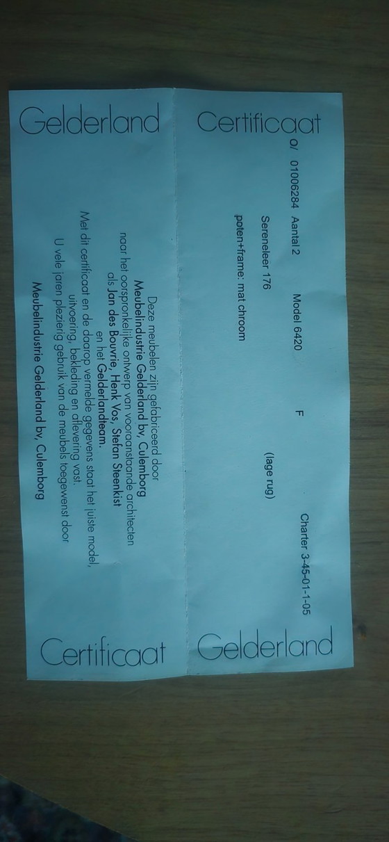 Image 1 of Chaises en cuir Jan des Bouvrie Gelderland 6420