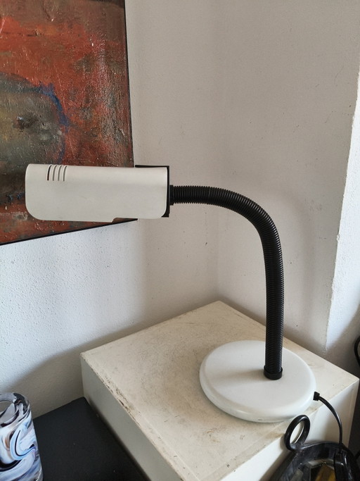 Vintage Targetti Sankey Table Lamp – Gino Sarfatti – 1970s (Italy) – tafellampen, Metal, Plastic