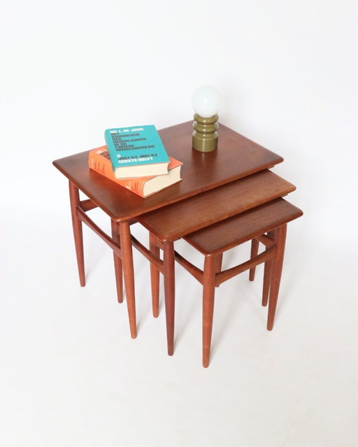 Vintage Danish teak nesting tables