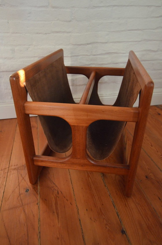Image 1 of Teak newspaper rack/magazine holder, 1960s Danish Modern