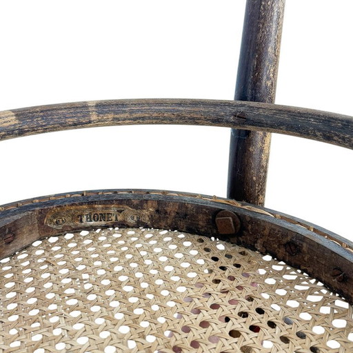 Antique Thonet bentwood chair – original webbing seat – Viennese café chair