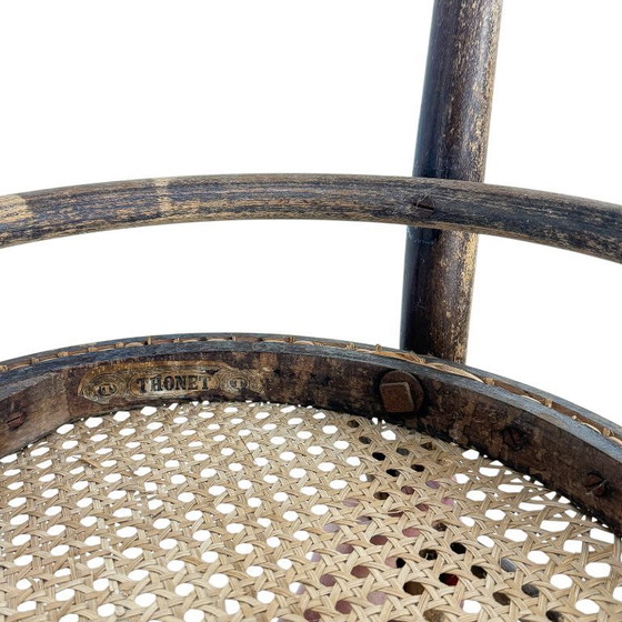 Image 1 of Antique Thonet bentwood chair – original webbing seat – Viennese café chair