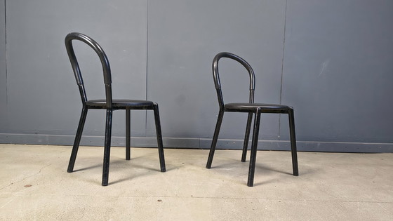 Image 1 of Postmodern italian dining chairs set of 4 - 1980s